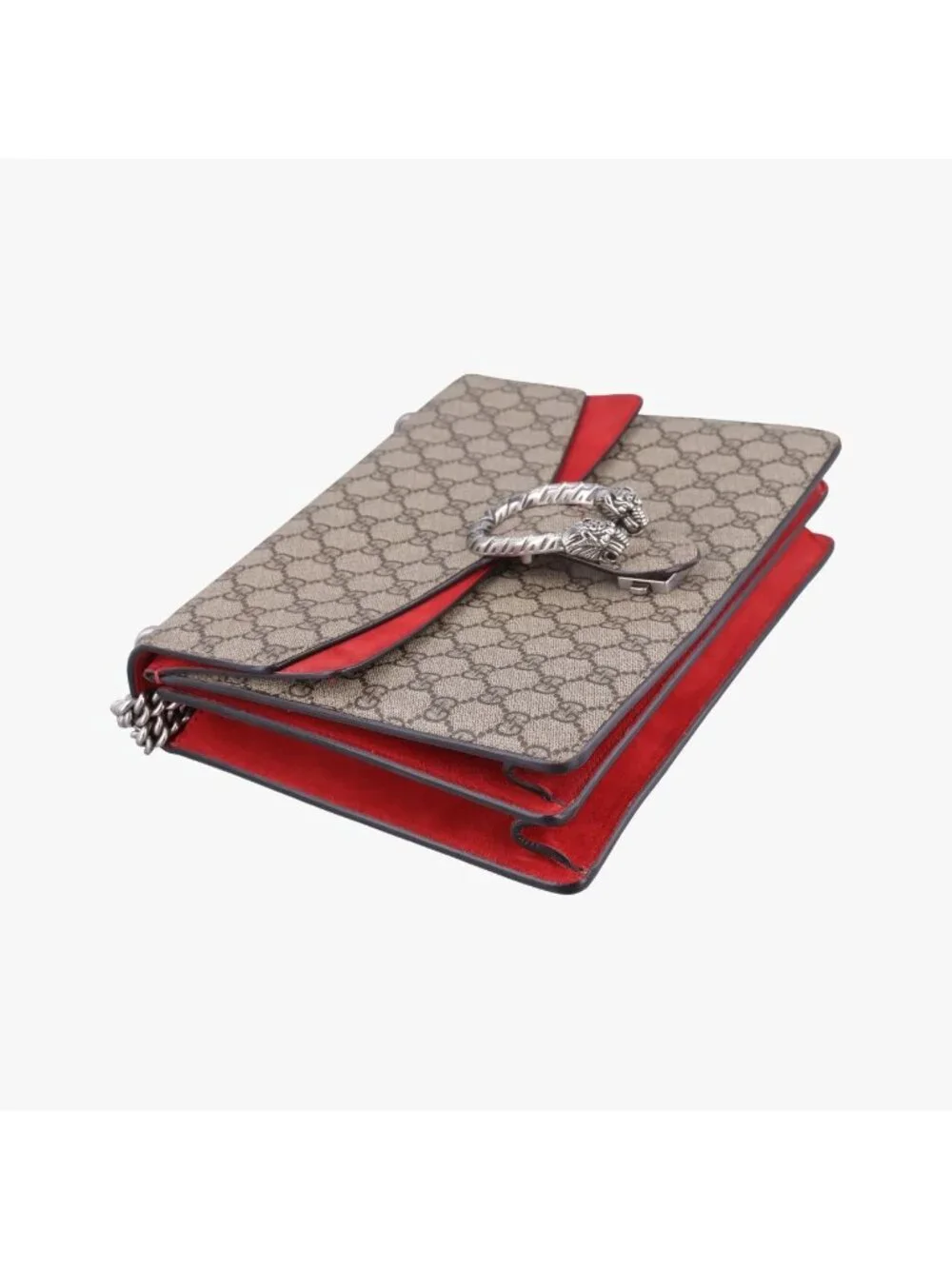 Gucci Dionysus Beige Red Canvas Suede Shoulder